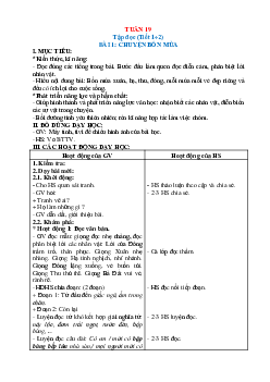 Giáo án Tiếng việt lớp 2 Học kì 2 Kết nối tri thức