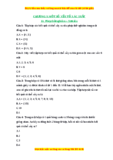 Trắc nghiệm Phép thử nghiệm - Sự kiện Toán 6 Chân trời sáng tạo