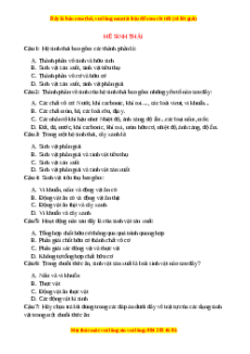 Trắc nghiệm Hệ sinh thái Sinh học 9