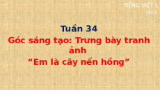 Giáo án Powerpoint Góc sáng tạo: Trưng bày tranh ảnh "Em là cây nến hồng" Tiếng việt lớp 1 Cánh diều