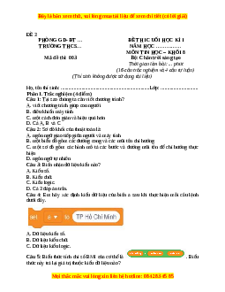 Đề thi cuối kì 2 Tin học 8 Chân trời sáng tạo (Đề 3)