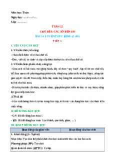 Giáo án Luyện tập chung Toán lớp 1 Kết nối tri thức