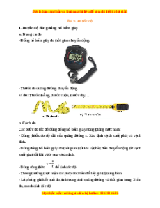 Lý thuyết KHTN 7 Kết nối tri thức Bài 9: Đo tốc độ