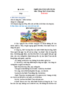 Bài tập cuối tuần Tiếng Việt lớp 5 Cánh diều Tuần 26