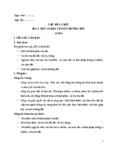 Giáo án Bài 1: Đất và bảo vệ môi trường đất Khoa học lớp 5 Cánh diều
