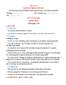 Giáo án Ôn tập chủ đề 6 Khoa học tự nhiên 9 Cánh Diều