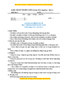 Giáo án Chủ đề Gia đình vui vẻ Bài 1 Mĩ thuật 4 Chân trời sáng tạo: Tranh xé dán giấy màu
