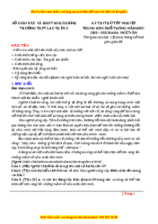 Đề thi thử Ngữ Văn trường Lạc Thủy năm 2021