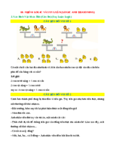 Xác Định Vật Khác Biệt (Cân Đo) (Suy Luận Logic) - Toán đố, Toán IQ (có lời giải)