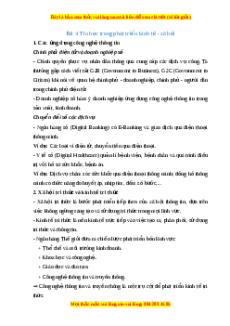 Lý thuyết Tin học 10 Cánh diều Bài 4: Tin học trong phát triển kinh tế - xã hội