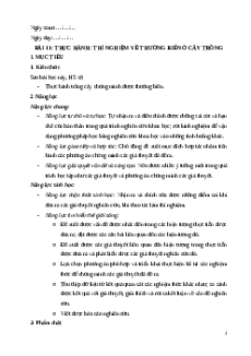 Giáo án Bài 11 Sinh học 12 Chân trời sáng tạo: Thực hành