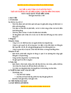 Giáo án Bài 3 Tin 11 Tin học ứng dụng Cánh diều: Khái quát về hệ điều hành