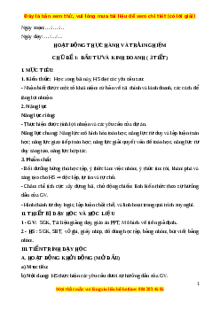 Giáo án Hoạt động thực hành và trải nghiệm Toán 6 Cánh diều