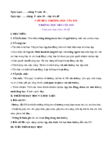 Giáo án HĐTN 6 Cánh diều (năm 2025) | Giáo án Hoạt động trải nghiệm 6 mới, chuẩn nhất