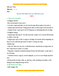 Giáo án Tìm phân số của một số Toán lớp 4 Kết nối tri thức