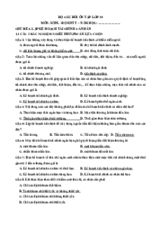 Câu hỏi ôn tập + Đề kiểm tra KTPL 10 Chủ đề 6 (chung cho ba sách)