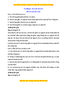Trắc nghiệm Quy tắc octet Hóa 10 Kết nối tri thức
