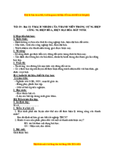 Giáo án Bài 11 GDCD 9: Trách nhiệm của thanh niên trong sự nghiệp công nghiệp hóa, hiện đại hóa