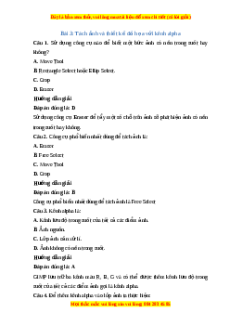Trắc nghiệm Tin học 10 Chủ đề E(ICT) Bài 3: Tách ảnh và thiết kế đồ họa với kênh alpha Tin học 10 Cánh diều