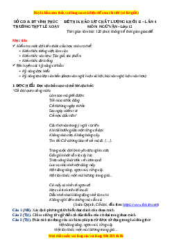 Đề thi thử Ngữ văn trường Lê Xoay - Vĩnh Phúc lần 4 năm 2023