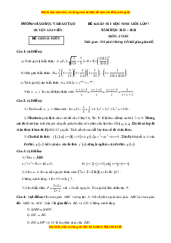 Bộ 38 đề thi HSG Toán 7 có đáp án