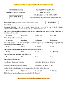 Đề thi thử Hóa Học trường Hàn Thuyên lần 1 năm 2021