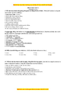 Bài tập phần Key Tiếng Anh 7 bổ trợ nâng cao - Nguyễn Thị Chi