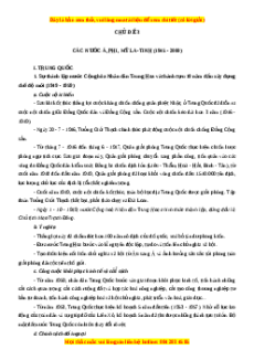 Trắc nghiệm Các nước Á, Phi, Mĩ-Latinh (1945-2000) Lịch sử 12