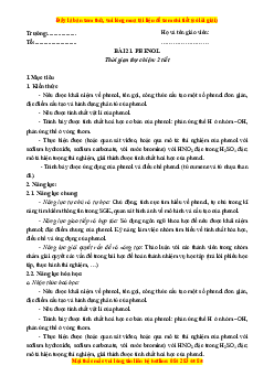 Giáo án Phenol Hóa học 11 Kết nối tri thức