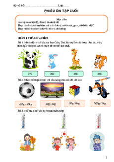 Bài tập cuối tuần Toán lớp 3 Tuần 14 Kết nối tri thức (Phiên bản 2)