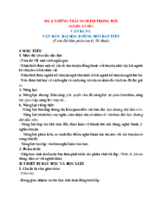Giáo án Bài 4: Những trải nghiệm trong đời (2024) Chân trời sáng tạo