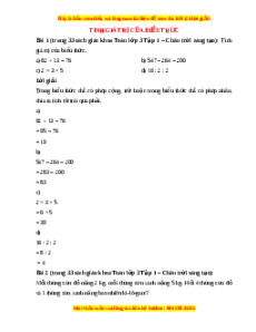 Giải Sgk Toán lớp 3 Bài 17: Tính giá trị biểu thức (Chân trời sáng tạo)