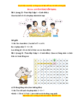 Giải Sgk Toán lớp 3 Bài 14: Luyện tập (tiếp theo) (Cánh diều)