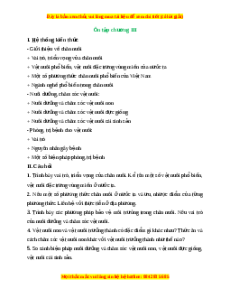 Lý thuyết Ôn tập chương 4