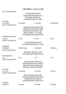 Câu hỏi ôn thi Trạng Nguyên Tiếng Việt lớp 3 Chủ điểm 12: Giải câu đố