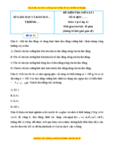 Đề thi giữa kì 1 Vật lí 11 Cánh diều - Đề 2