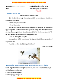 Bài tập cuối tuần Tiếng việt lớp 2 Tuần 35 Cánh diều (có lời giải)