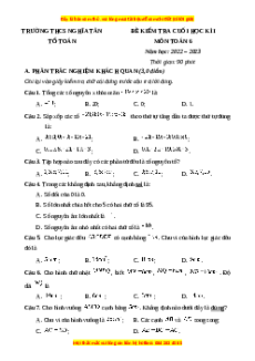 Đề thi cuối kì 1 Toán 6 Cánh diều trường THCS Nghĩa Tân - Quận Cầu Giấy - TP Hà Nội