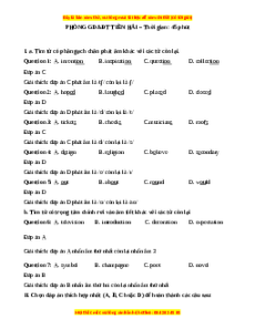 Đề thi giữa kì 1 Tiếng Anh 9 phòng GD&ĐT Tiền Hải