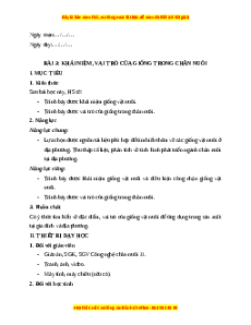 Giáo án Bài 3 Công nghệ chăn nuôi 11 Kết nối tri thức: Khái niệm, vai trò của giống trong chăn nuôi
