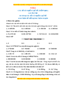 Bài tập cuối tuần Toán 4 Tuần 3 Cánh diều (có lời giải)