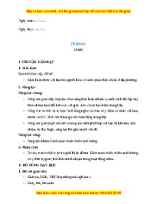 Giáo án Tuần 22 HĐTN lớp 4 Cánh diều
