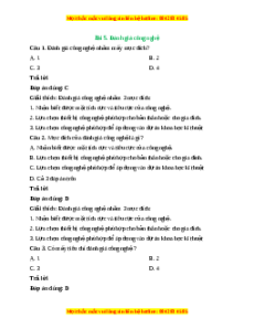 Trắc nghiệm Bài 5: Đánh giá công nghệ