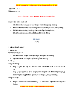 Giáo án Tuần 32 HĐTN lớp 4 Kết nối tri thức