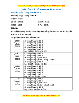 Giải Sgk Toán lớp 3 Bài 25: Phép cộng các số trong phạm vi 100 000 (Chân trời sáng tạo)