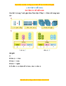 Giải Sgk Toán lớp 3 Bài 1: Ôn tập các số đến 1000 (Chân trời sáng tạo)