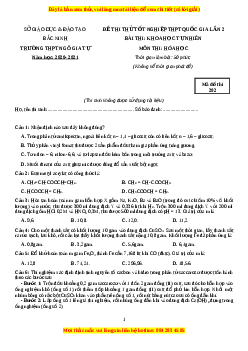 Đề thi thử Hóa Học trường Ngô Gia Tự năm 2021