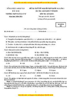 Đề thi thử Hóa Học trường Ngô Gia Tự năm 2021