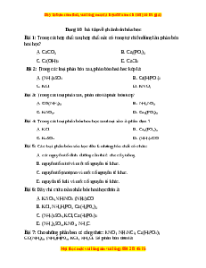Trắc nghiệm Bài tập oxit axit tác dụng với dung dịch kiềm Hóa học 9