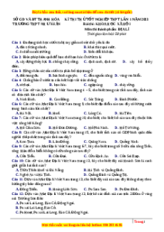 Đề thi thử Địa lí trường Như Xuân - Thanh Hóa lần 1 năm 2023